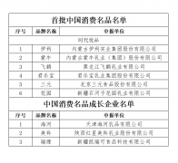 工信部公布首批中国消费名品